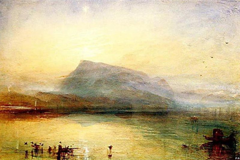 The Blue Rigi: Lake of Lucerne, Sunrise; Joseph Turner; 1842