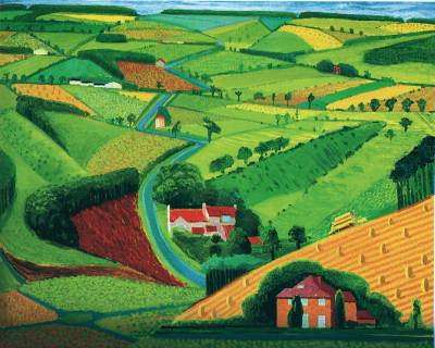 The road acrossthe Wolds, David Hockney, 1997